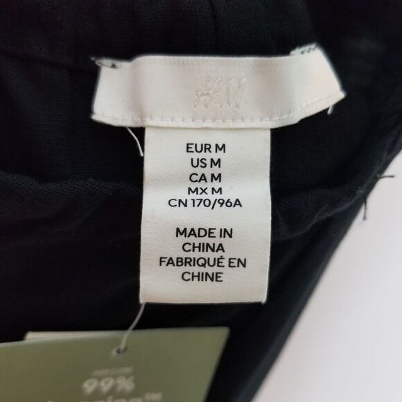 H & M Women Strap Detail Jersey Maxi Dress Sz M  Black Open Back Party Event - Picture 8 of 9